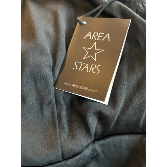 NWT AREA STARS Black Sequin Special Occasion Midi Dress Tulip Hemline L Cocktail - Picture 11 of 12